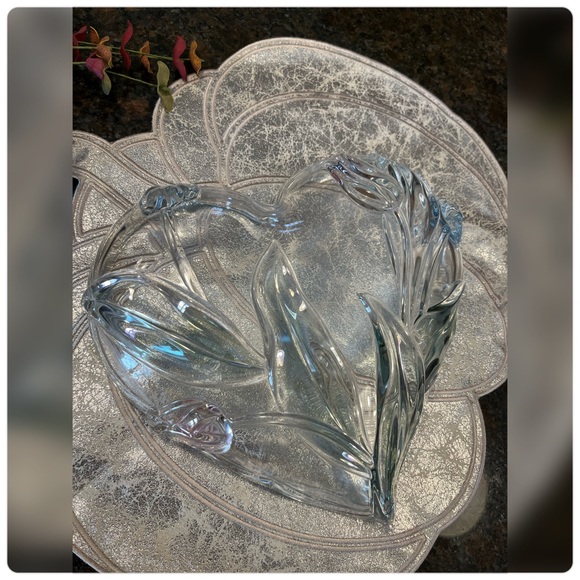 Mikasa Other - Mikasa-Tivoli Crystal Heart Shaped Tulip Serving Bowl/Platter-9 1/2"